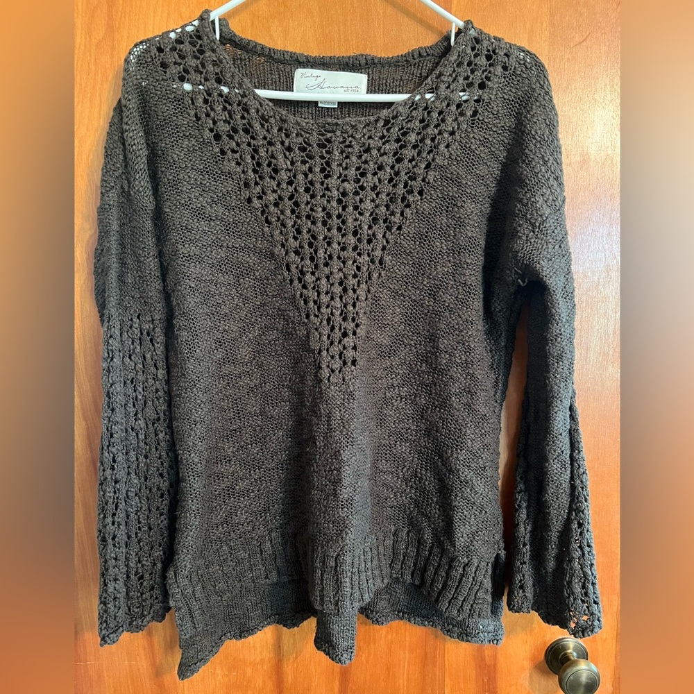 Vintage Havana Olive Crew Neck Sweater